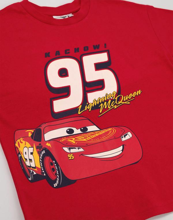 Disney Cars Boys Multicoloured Lightning Mcqueen Multi-Pack of 2 Short-Sleeved T-Shirts