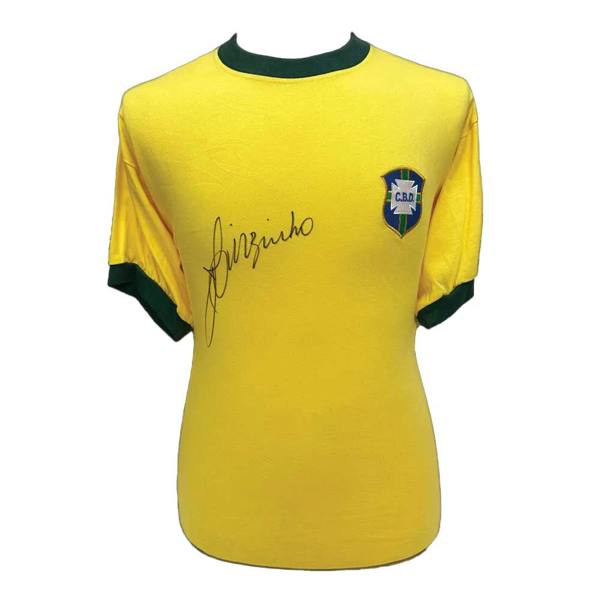 Unbranded Jairzinho signed Brazil 1970 shirt — Unframed