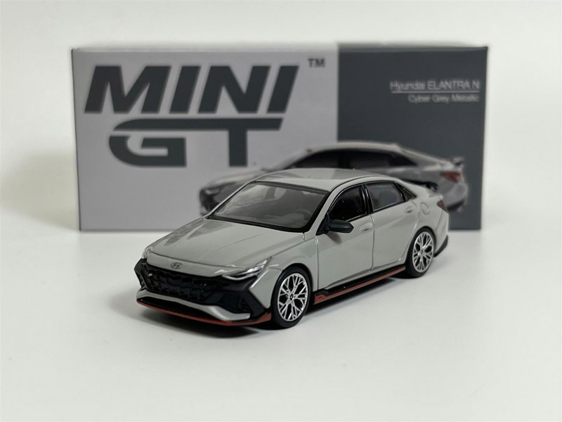 Mini GT Hyundai Elantra N Cyber Grey Metallic LHD 1:64 Scale Mini GT MGT00386L