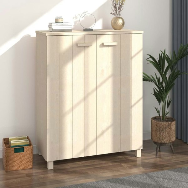 Berkfield Shoe Cabinet HAMAR Honey Brown 85x40x108 cm Solid Wood Pine