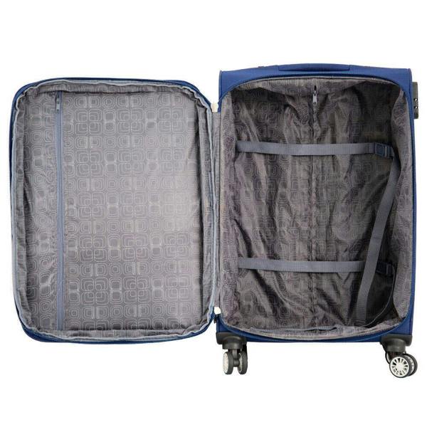Snowball Lightweight Soft Casing Cabin Suitcase 8 Wheel Luggage Travel