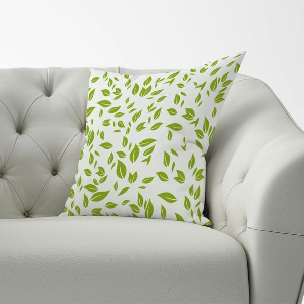 Warren Reed Green Leaves Cushions