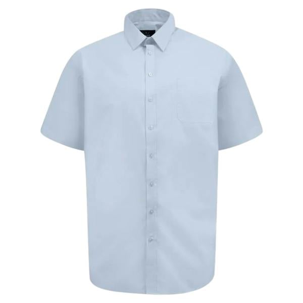 Duke Mens D555 Lucas Stretch Kingsize Short-Sleeved Shirt - Sky Blue