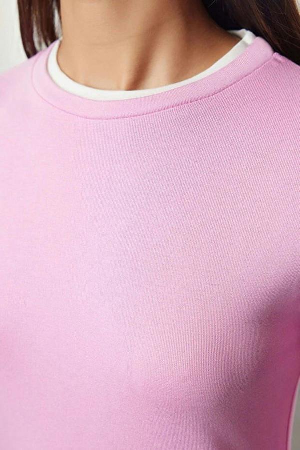 WOVCOR Color Block Fitted Knit Blouse
