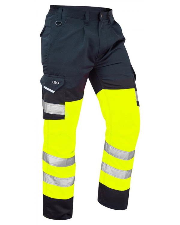 Bideford Yellow Dual Colour Cargo Trouser Leo Workwear