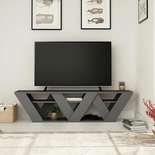 Decortie Ralla Modern TV Unit with Shelves 65" 158cm