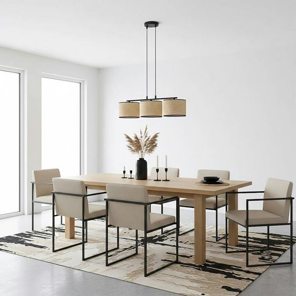 Emibig ECO Pendant Lamp 3 x E27 Black / Rattan