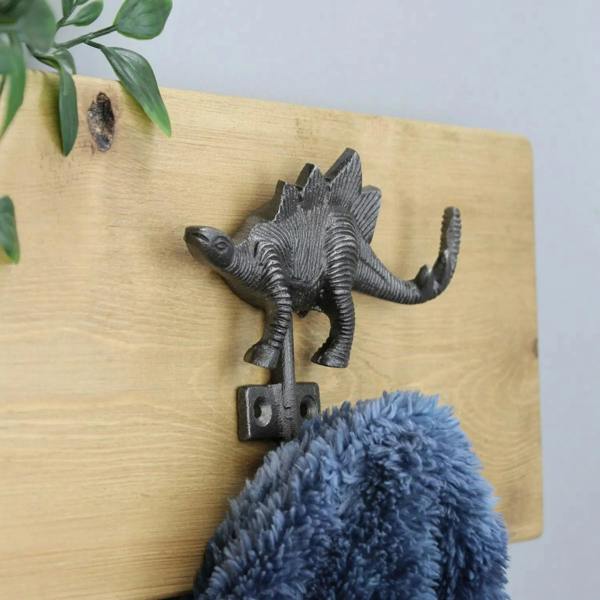 Antique Cast Iron Stegasaurus Single Coat Hook