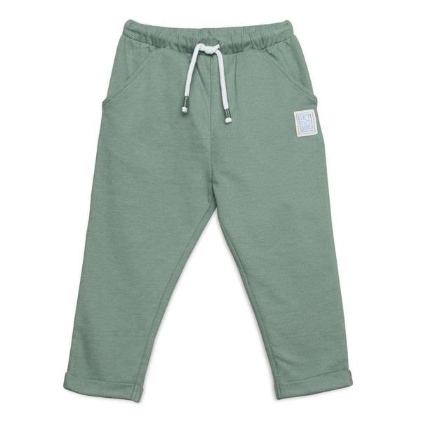 Mini Cuddles Baby Boys Joggers With Dinosaur Applique, Green