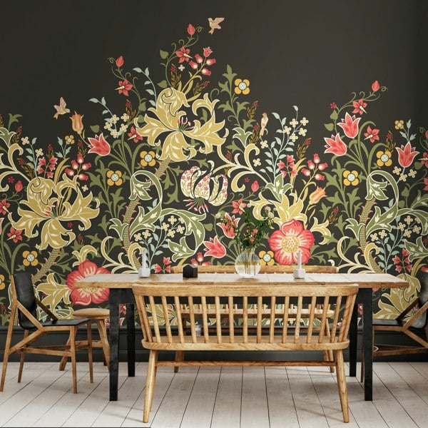 Origin Murals Trailing Lily - Midnight