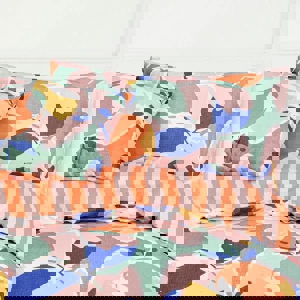 Smart Living Luxury Super Soft Reversible Abstract Floral Duvet Cover With Pillowcase