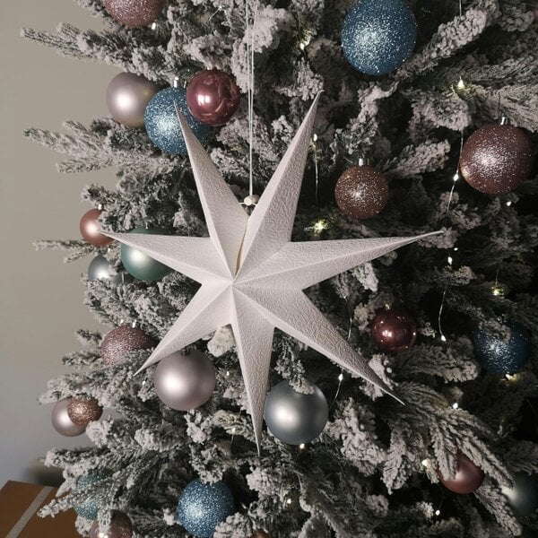 Samuel Alexander 38cm White Paper Foldable Star Christmas Decoration