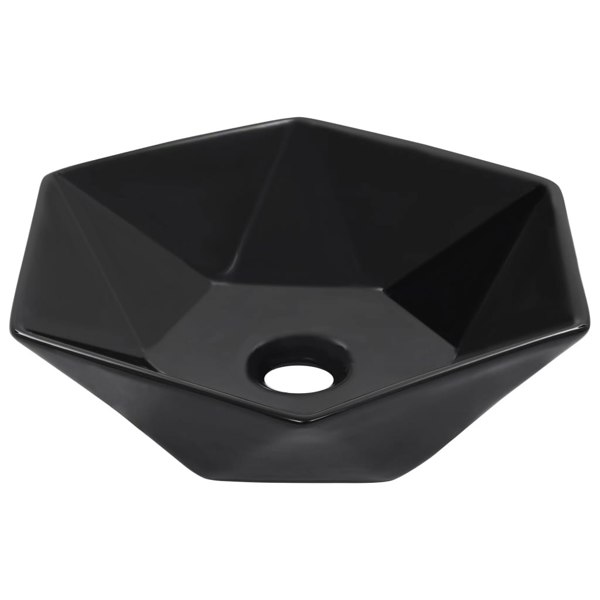 Berkfield Wash Basin 41x36.5x12 cm Ceramic Black