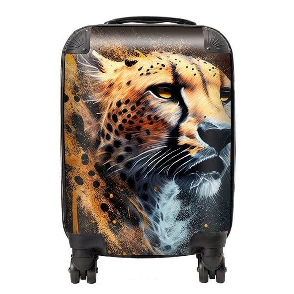 Warren Reed Cheetah Face Splashart Dark Background Suitcase