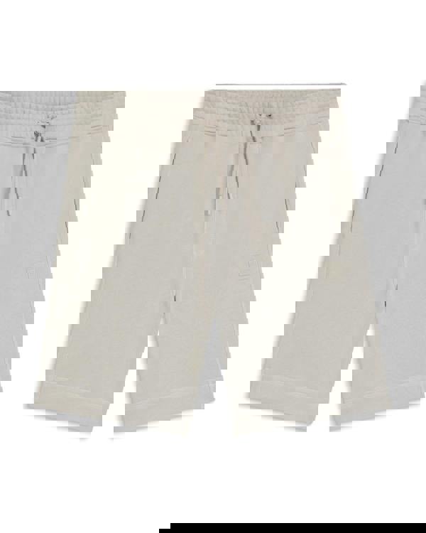 BOSS Orange Sewalk Mens Cotton-Terry Shorts With Logo Badge - Open Grey 070