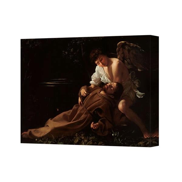 Benjamin Tate Design Classical Angel And Mourning Man Canvas Wall Art Print
