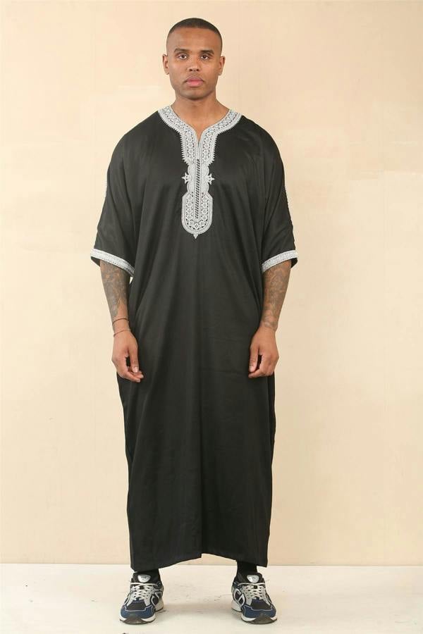 Infinity Leather Men's Moroccan Thobe Jubba Robe Eid Djellaba Gandoura