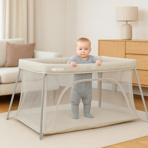 My Babiie MBTC2 Air-Light 2-in-1 Travel Cot - Ivory