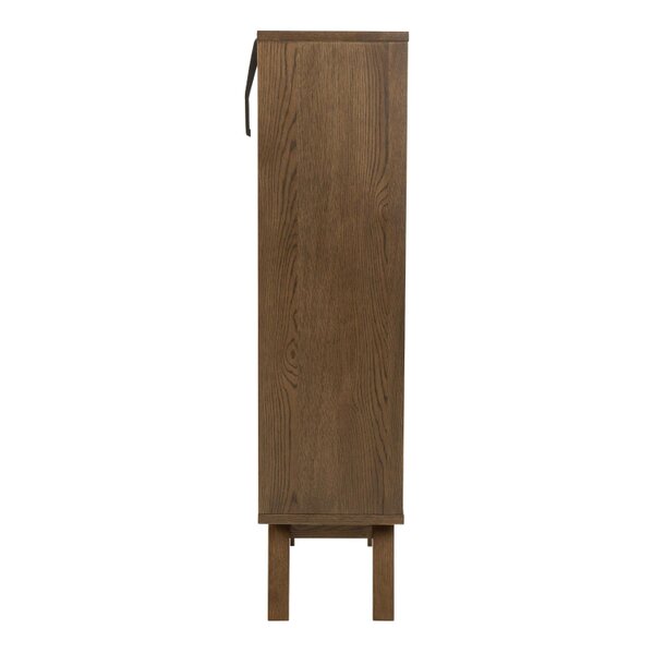 Wyld Haus Kotka Dark Oak Wood Display Cabinet 2 Drawers 2 Shelves