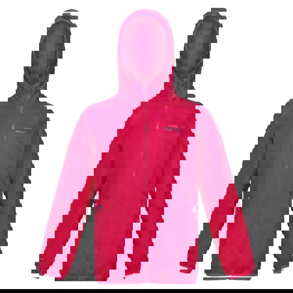 Regatta Great Outdoors Childrens/Kids Lever II Packaway Rain Jacket - Pink - 