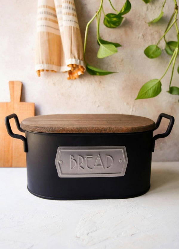 Rozi Black Bread Bin