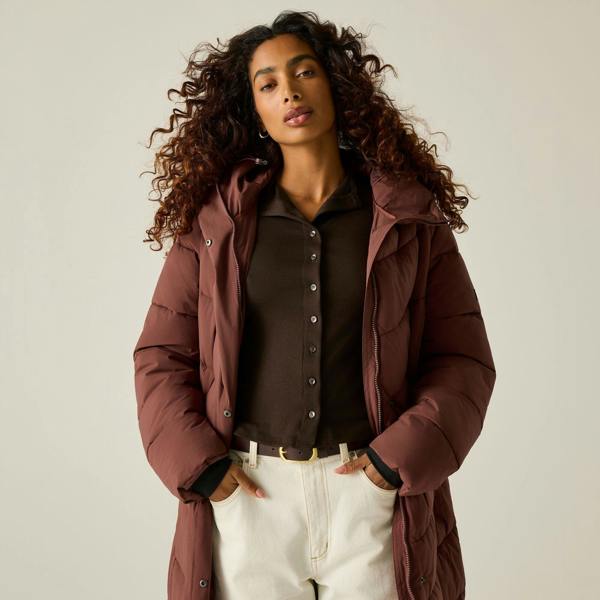 Regatta Womens/Ladies Eloria Long Length Padded Jacket - Dark Cherry
