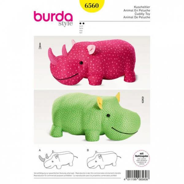 Burda Sewing Pattern 6560 Toys For Kids, One Size - Easy