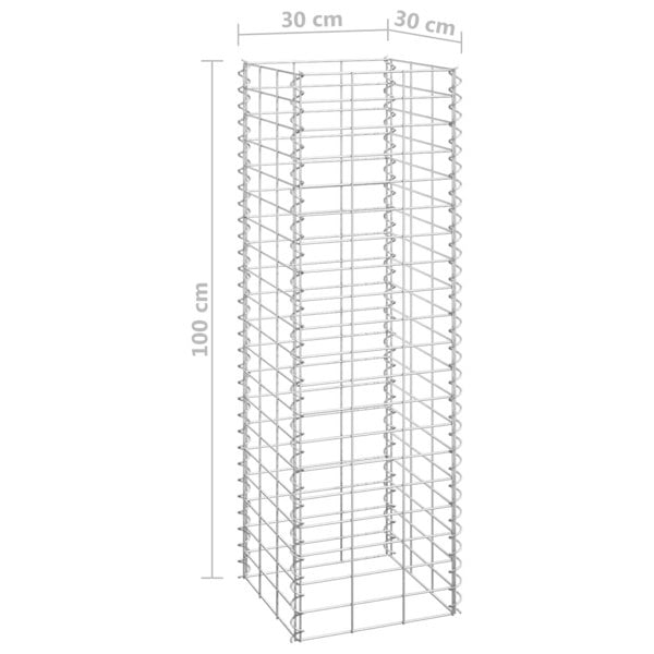 Berkfield Gabion Raised Beds 3 pcs 30x30x100 cm Iron