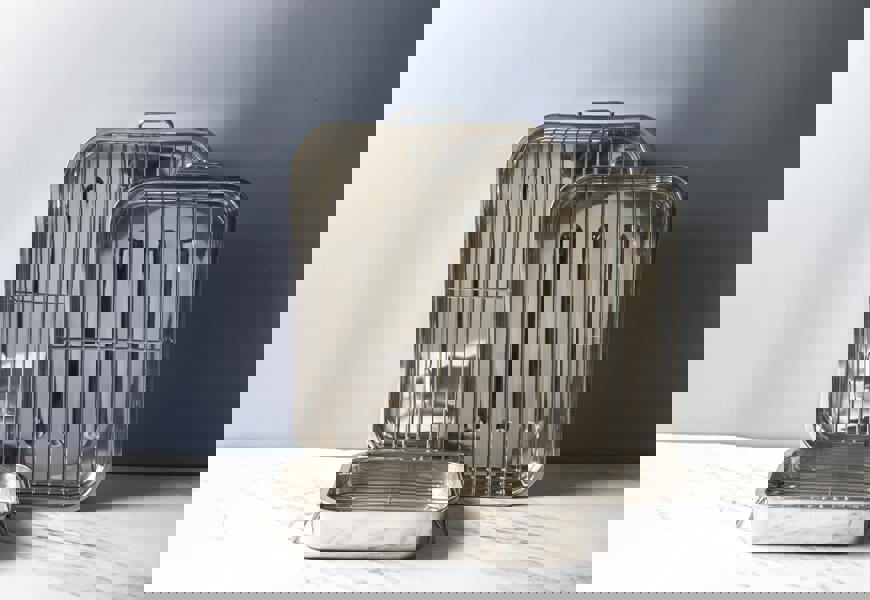 KitchenCraft Stainless Steel 38cm x 27.5cm Roasting Pan