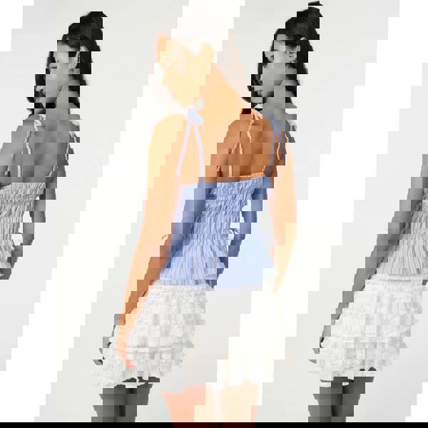 Pink Vanilla Tie Detail Stripe Top