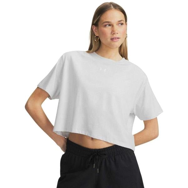 Under Armour Womens/Ladies Rival Cropped Boxy T-Shirt - Grey/White - 