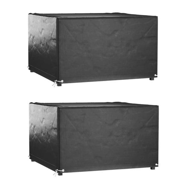 Berkfield Garden Furniture Covers 2 pcs 8 Eyelets 132x132x80 cm Square