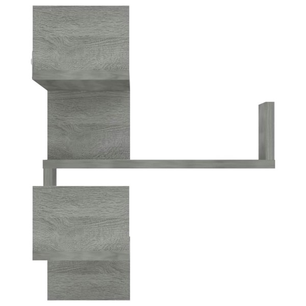 Berkfield Wall Corner Shelves 2 pcs Grey Sonoma 40x40x50 cm Engineered Wood