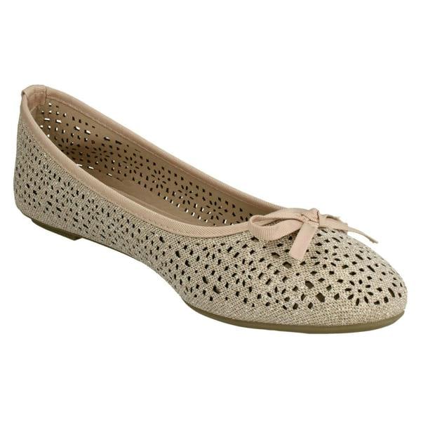 Spot On Ladies Spot On Punched Design Ballerinas F80376