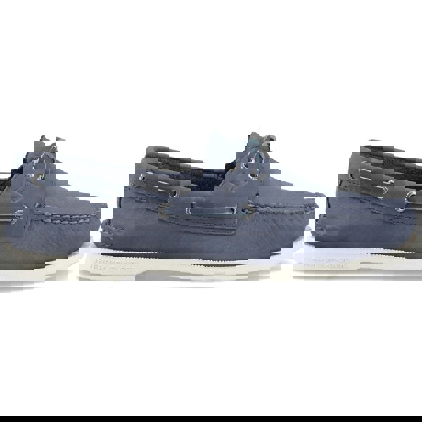 Sperry Authentic 2 Eye Leather Men's Dark Blue Boat Shoes