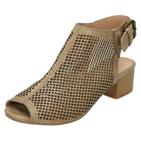 Savannah Ladies Savannah Mid Heel Peep Toe Sandals