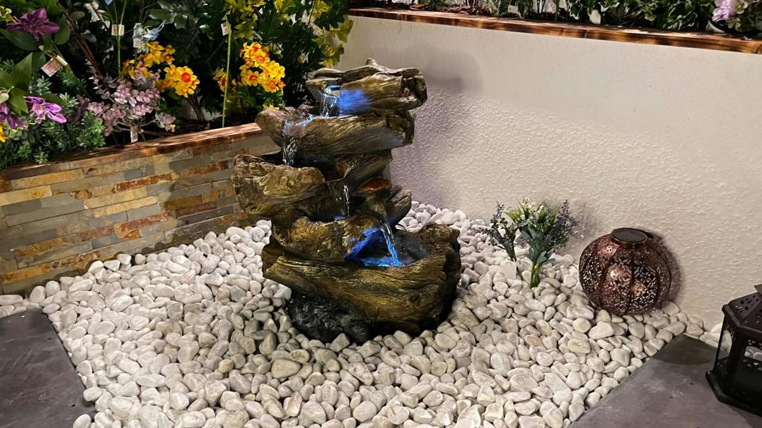 Tranquillity Water Features 5 Tier Wood Cascade Woodland Water Feature