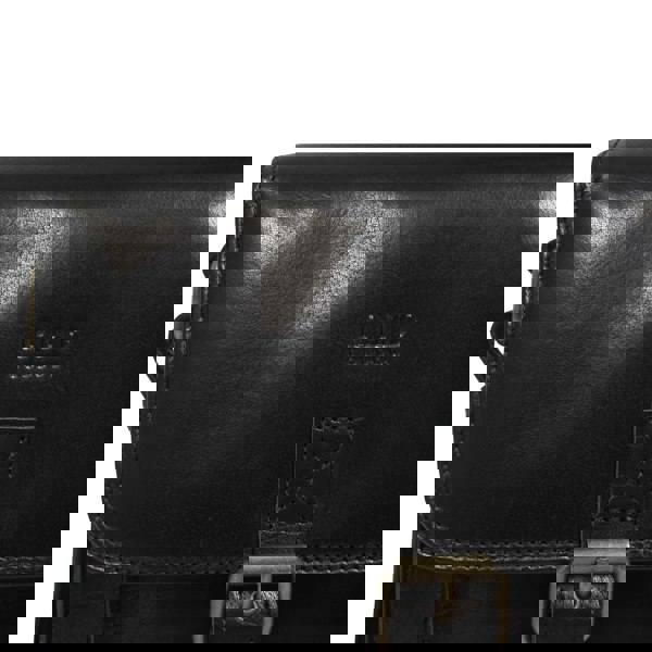 Real Hide Bags 'CAROLYN' Black Polished VT Real Leather iPad Tablet Crossbody Bag