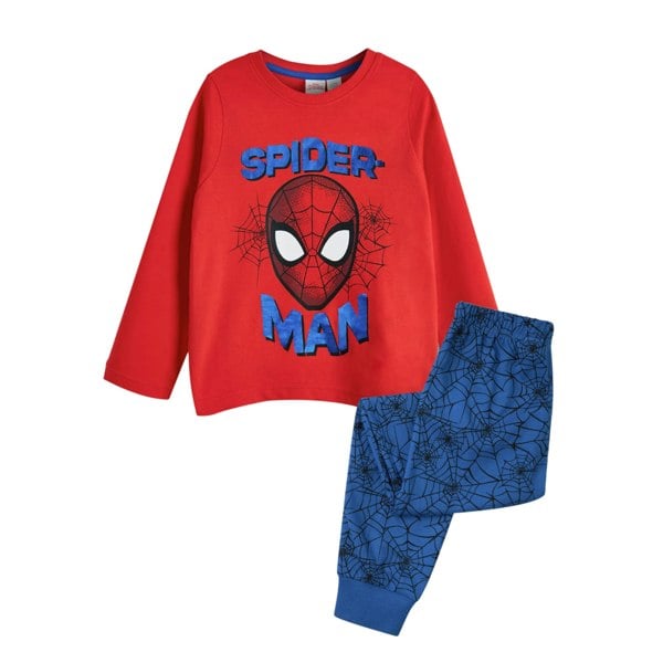 Spider-Man Boys Printed Long Pyjama Set - Blue/Red