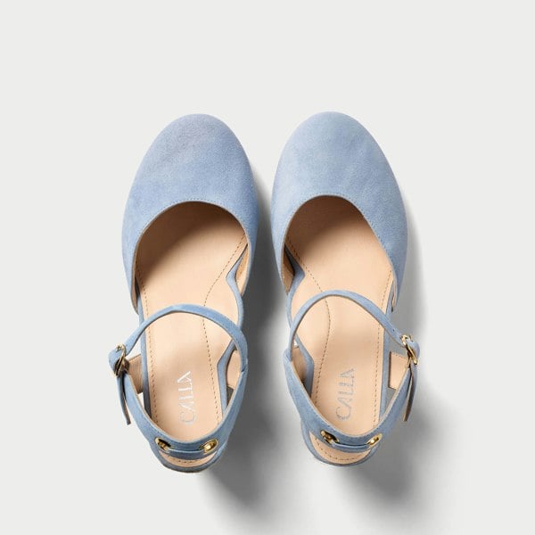 Calla Betsy Shoes - Denim Blue Suede