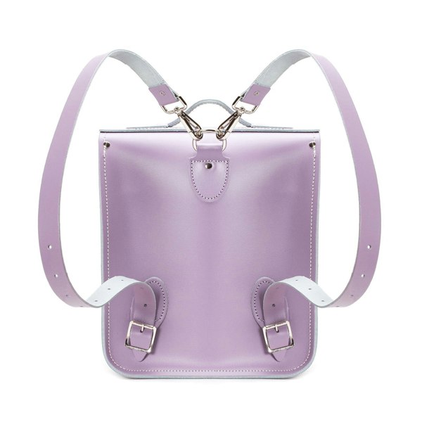 Zatchels Handmade Leather City Backpack - Pastel Violet