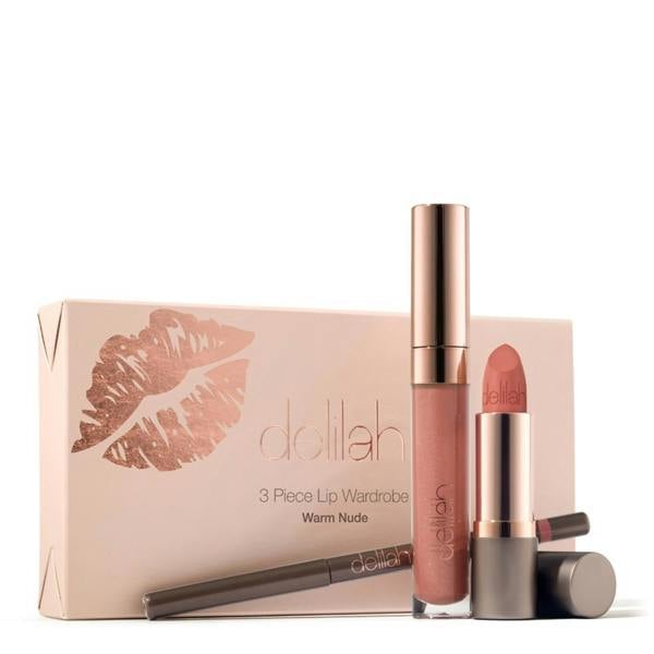 Delilah 3 Piece Lip Wardrobe Lip Line Lipstick Lipgloss