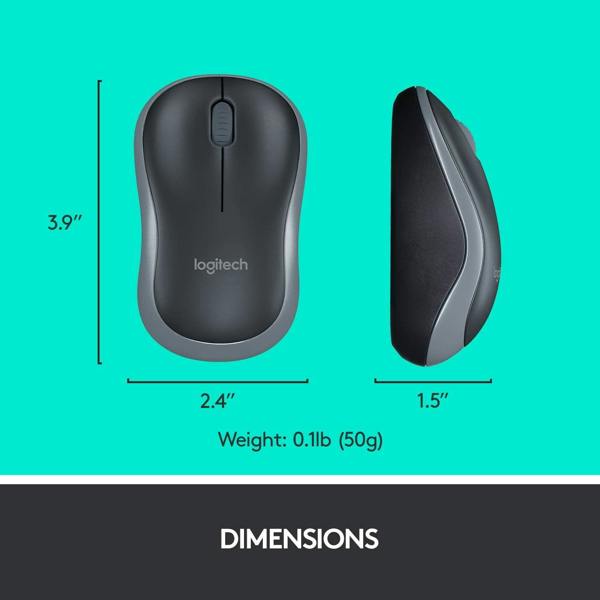 Dyzi MK270 Wireless Keyboard & Mouse 2.4GHz UK QWERTY Layout Black