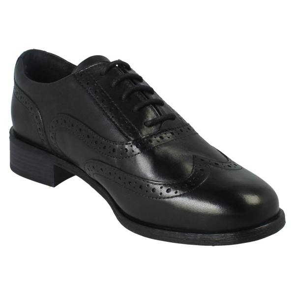 Clarks Ladies Clarks Lace Up Smart Brogue Shoes Havisham Oak