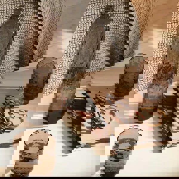 LSA Dapple 1 Litre Glass Carafe Earth Brown