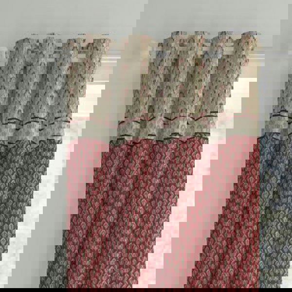 Catherine Lansfield Kashmir Fully Lined Eyelet Curtains Multi