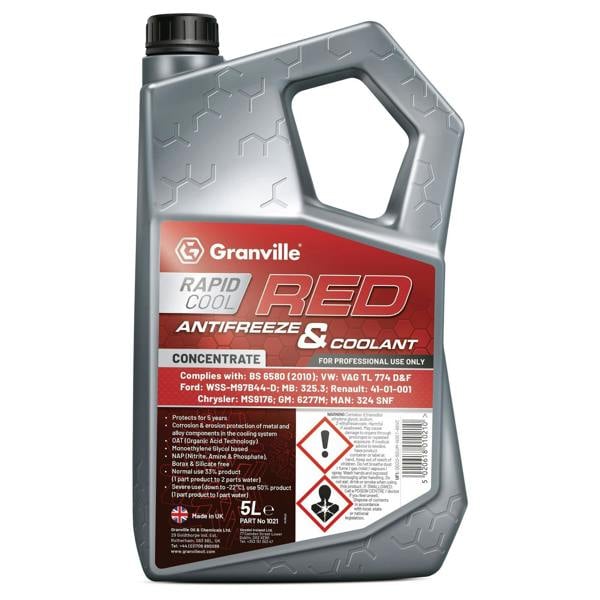 Red Antifreeze 5L Coolant Ford, Mercedes, Renault, Vauxhall, VW