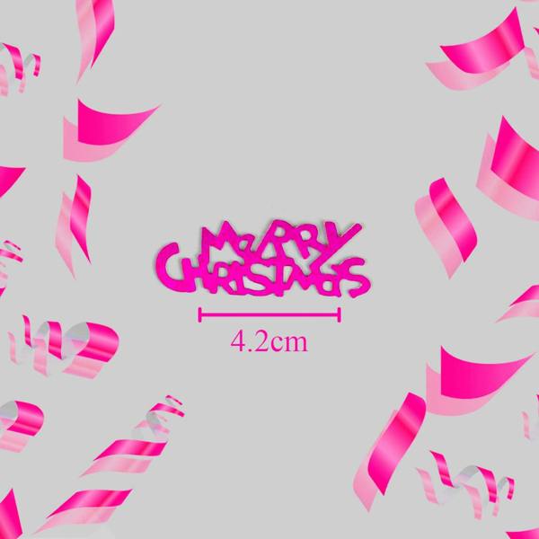 Pink Christmas Confetti 14g Snowflake Table Scatter for Festive Cards, Gifts and Decorating image 8