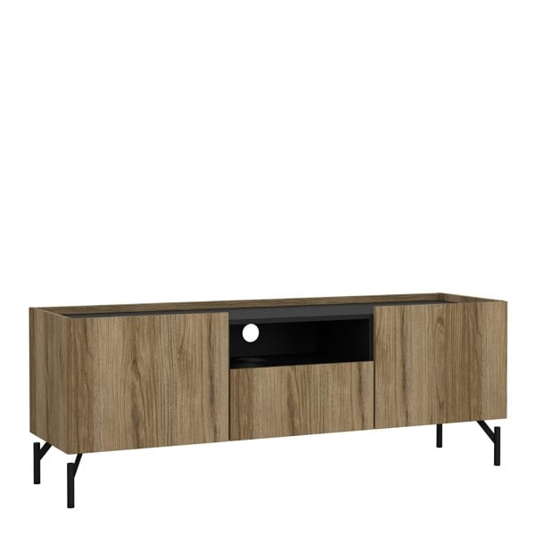 Furniture To Go Kendall TV-Unit with 2 Doors + 1 Drawer Oak and Black