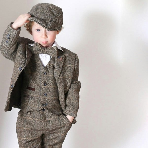 Cavalli Albert Tweed Flat Cap - Brown